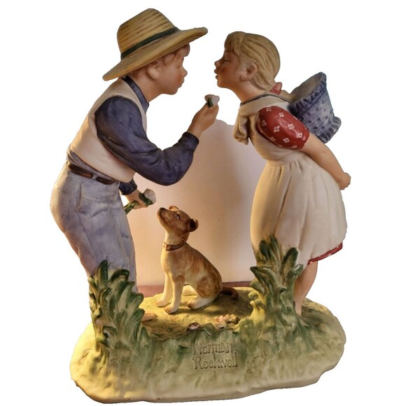 Norman Rockwell Spring - Beginning Buttercup large Figurine, First Edition 1949 - Picture 1 of 1